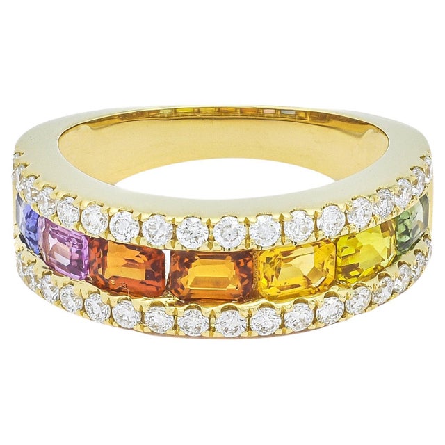 Diamonds : 0.50 carats Multi sapphire : 2.48 carats Gold : 6.57 gms It’s very hard to capture the true color and luster of...