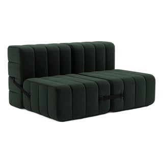 Curt Modular Set - Flexible 2-Seater - Dama - 0061 (Dark Green) by Ambivalenz, Set of 4 For Sale