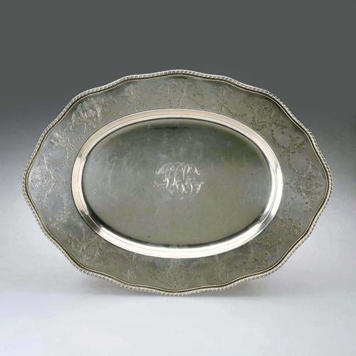 Antique Sterling Silver Tray from Frank M. Whiting & Co., 20th Century For Sale - Image 11 of 11