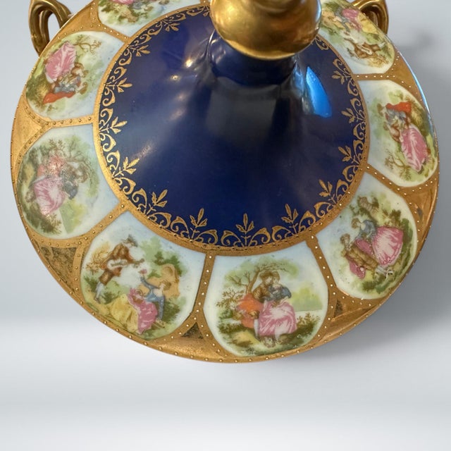 Antique French Porcelain Lidded Centerpiece / Coupe For Sale - Image 4 of 11