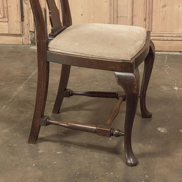 Set of 6 Antique Queen Anne Chestnut Dining Chairs For Sale - Image 11 of 18