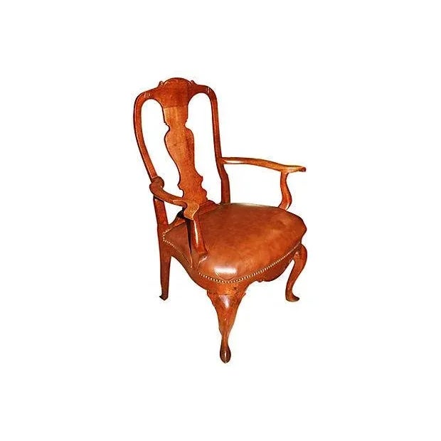 Awesome pair of important, large-scale Danish armchairs, circa 1860s, solid, very comfortable spoon splat backs, newer...