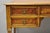 French Vintage French Louis XVI Style Burl Walnut Tooled Leather Top Writing Desk For Sale - Image 3 of 18
