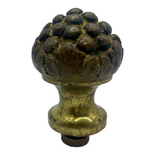 19th Century French Gilded Bronze Finial With Modern Lamp Adapter For Sale