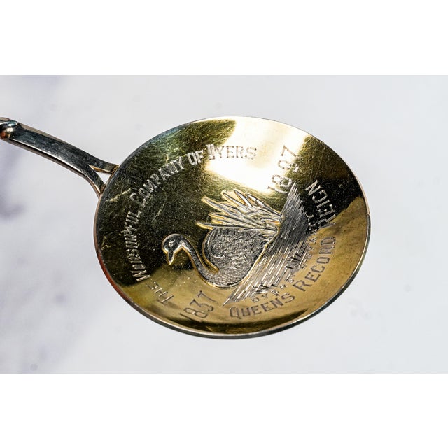 19th Century Scarce Commemorative Queen Victoria Jubilee Antique Sterling Silver Spoon Royalty For Sale - Image 5 of 11