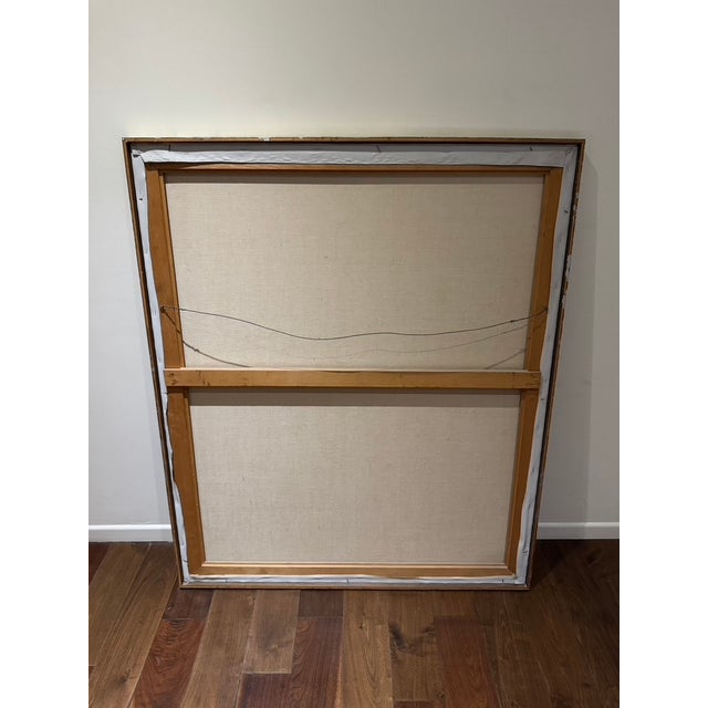 Large 49" Mid-Century Modern Floral Still Life Oil Painting by Ilona Wellman For Sale - Image 9 of 12