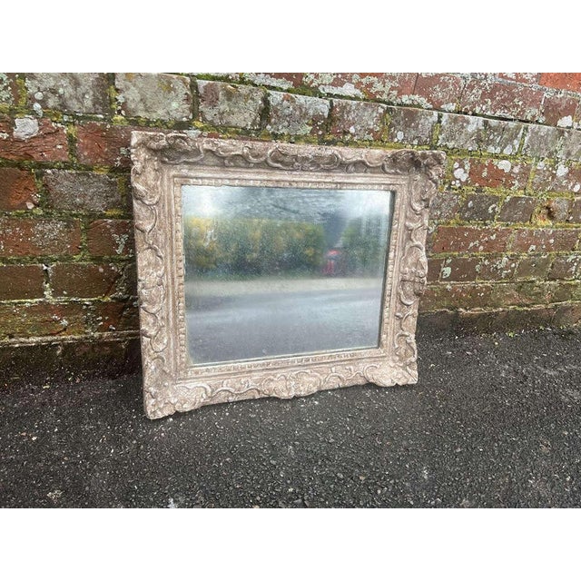 Antique 19th Century French Ornate Painted Mirror For Sale - Image 6 of 7