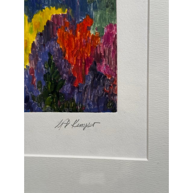 Expressionism Signed m.k. Kemper “Angel Fire” Expressionist New Mexico Landscape, Framed For Sale - Image 3 of 8