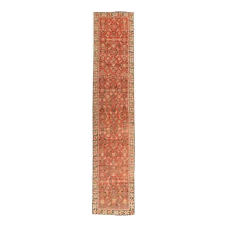 Antique Persian Karabakh Rug Runner, 03'01 X 15'04 For Sale