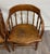 Antique 19th Century Primitive Oak Barrel Back Pub Chairs Captain’s Arm Chairs For Sale - Image 4 of 11
