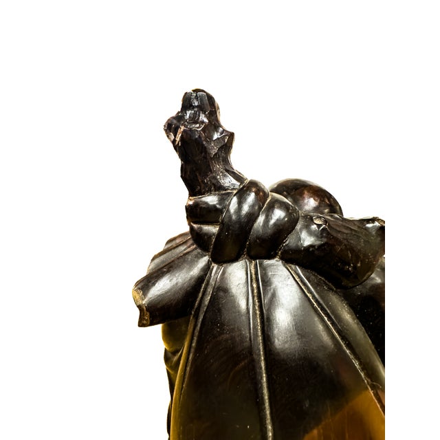 Early 20th Century Laughing Buddha Carved Rosewood Sculpture For Sale - Image 13 of 16