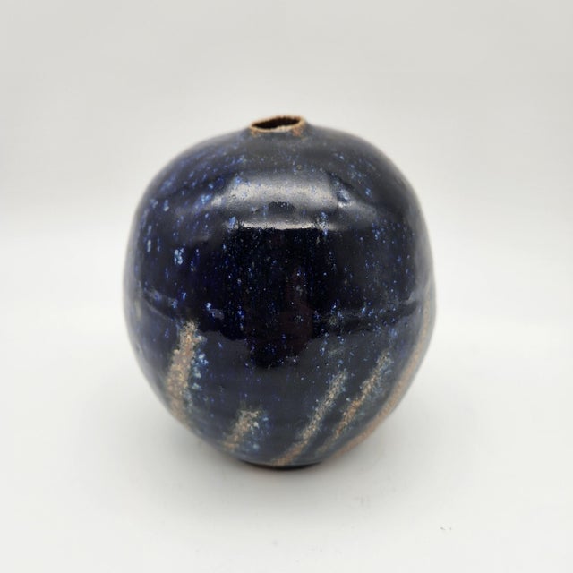 Ceramic Mid 20th Century Studio Pottery Drip Glaze Weed Pot For Sale - Image 7 of 14