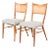 Paul McCobb for Directional Sculpted Mahogany and Cane Dining Chairs or Side Chairs, Pair For Sale