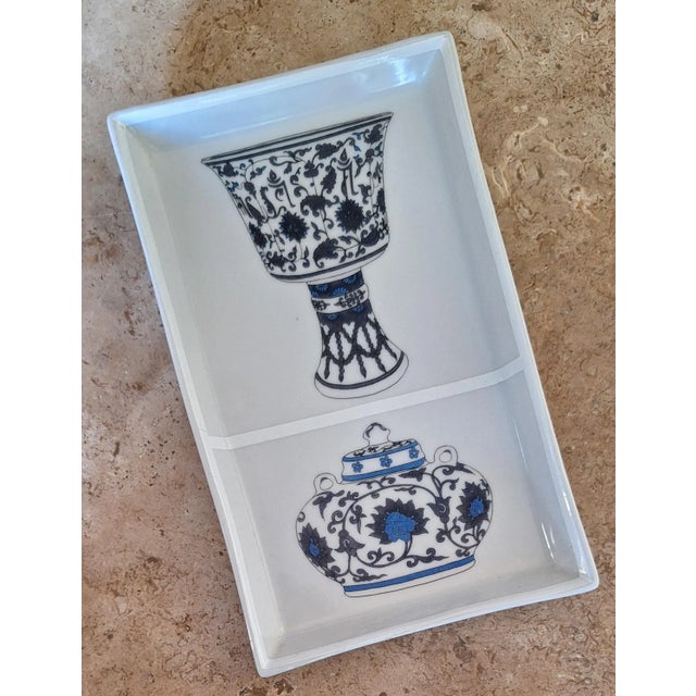 Ceramic Vintage Fabienne Jouvin Paris Trinket Tray For Sale - Image 7 of 11