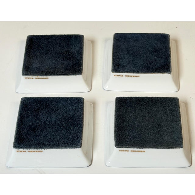 Late 20th Century Hermès Paris Chaîne d'Ancre Porcelain Nut or Sweetmeat Dishes, Set of Four For Sale - Image 13 of 13