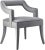 Gray Tiffany Grey Velvet Chair For Sale - Image 8 of 8