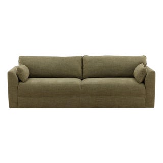 Modern Olive Luxe Sofa For Sale