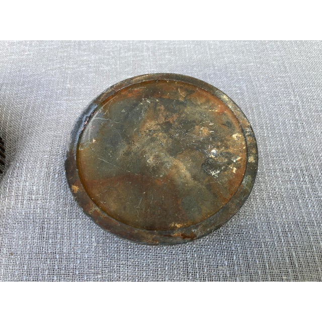 Vintage Heavy Metal Flower Pin Frogs- Set of 2 For Sale - Image 11 of 12