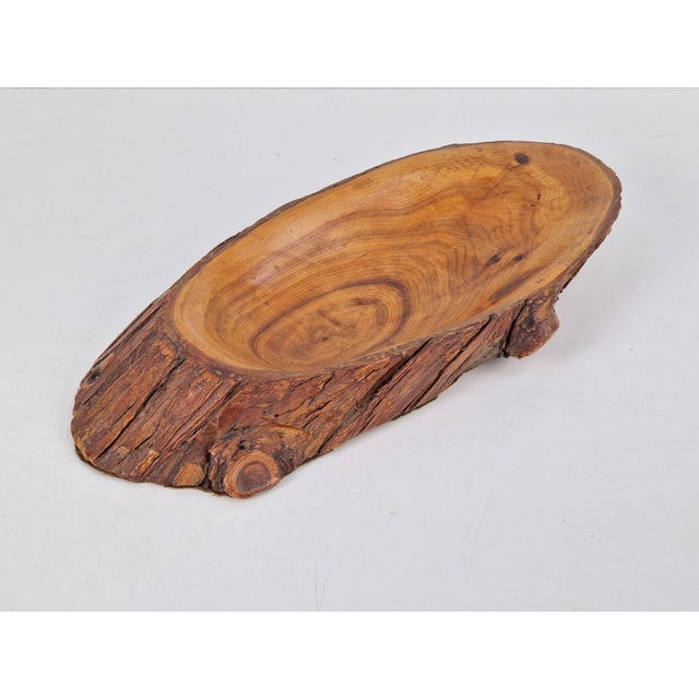 Vintage Brutalist Pine Tree Trunk Bowl, 1960s For Sale - Image 11 of 11