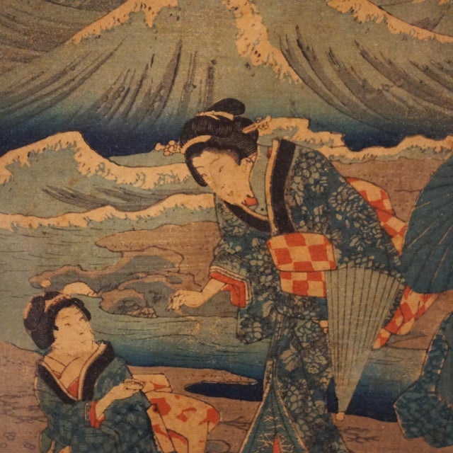 Antique Japanese Woodblock Print by Sadatora, Exterior Genre