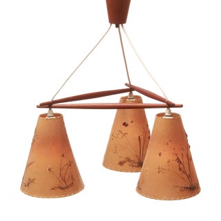 Vintage Triangle Lamp in Teak, 1955 For Sale
