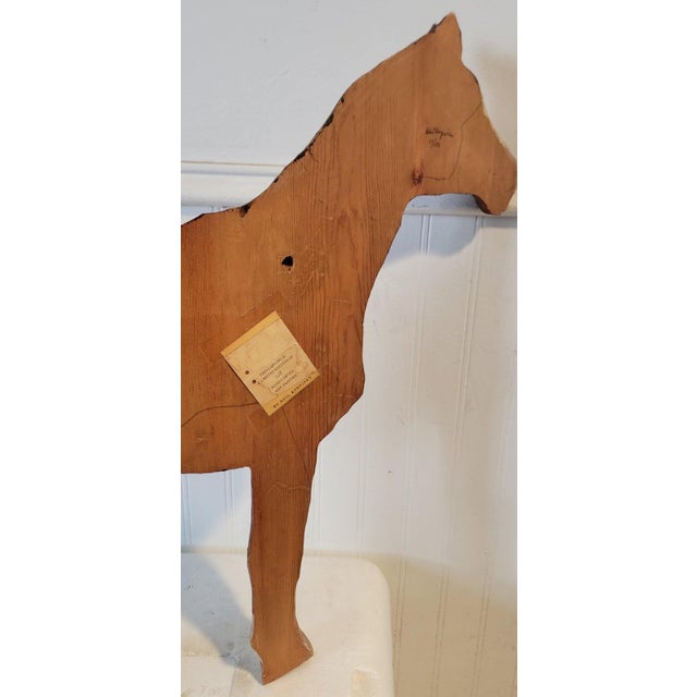 1980s Hand Carved Wood Signed Horse "Neil Korpinen" For Sale In Los Angeles - Image 6 of 8