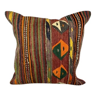 20 x 20 Kilim Pillow Turkish Cushion Natural Istanbul Dreams Pillow Cushion Cover For Sale