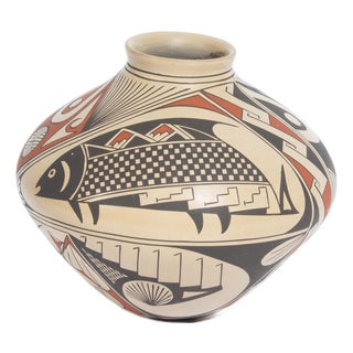 Mata Ortiz Pottery Vase by Cesar Dominguez For Sale