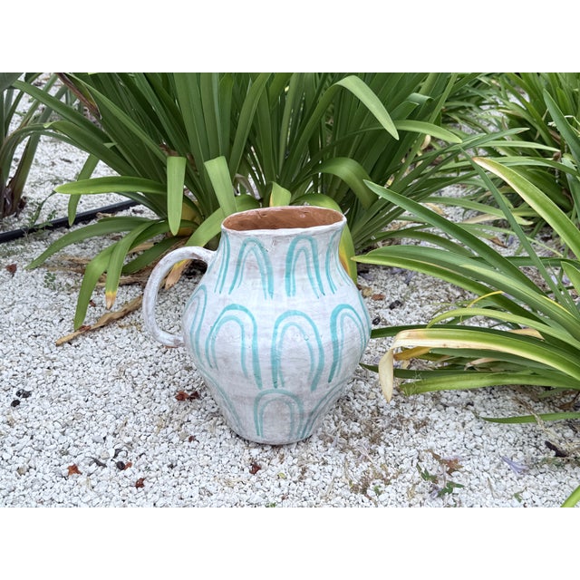 Aqua Arc Italian Ceramic Pitcher For Sale In Tampa - Image 6 of 7