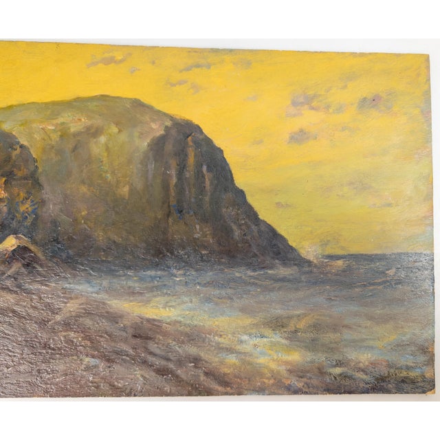We are offering this well executed oil on academy board landscape. This landscape has great hues and tones with a vivid...