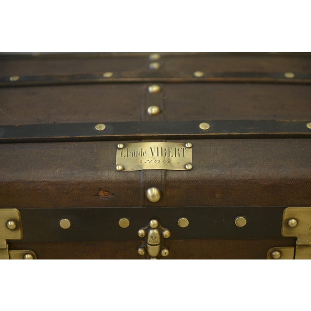Vintage Travel Trunk, 1940s For Sale - Image 6 of 9