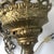 Mid 20th Century Hollywood Regency Round Opaque and Clear Swag Lamp Brass Flowers For Sale - Image 12 of 13
