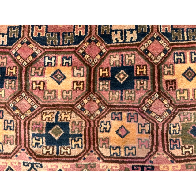Antique Ersari Turkmen Tauk Nuska Gul Tribal Rug - 6'1" X 4'3" For Sale - Image 6 of 9
