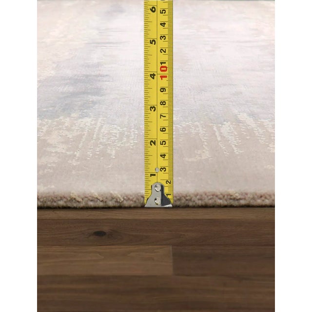 2020s Pasargad Home Modern Hand-Knotted Silk & Wool Area Rug, 8' 1" X 9'11" For Sale - Image 5 of 7