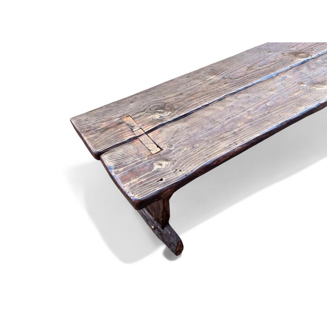 Not Yet Made - Made To Order 72" Archaic’s Made-to-Order Farmhouse Bench of Espresso Finished Reclaimed Barnwood For Sale - Image 5 of 10