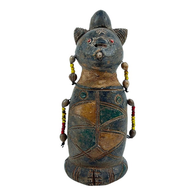 Early 20th Century Tikar Clay House God 7inch Cameroon For Sale