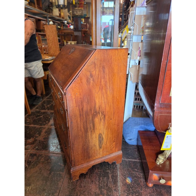 1760s American Antique Slant Front Desk Secretary Bureau For Sale - Image 11 of 11