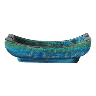 Mid-Century Modern Rimini Blue Ceramic Bowl by Aldo Londi for Bitossi For Sale