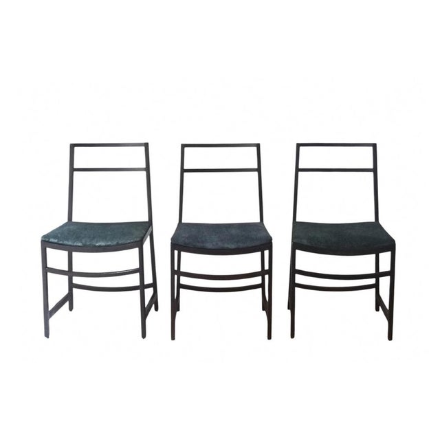 Wood and fabric chairs designed by renato venturi, who created these extraordinary chairs for mim roma in italy during the...