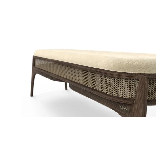 Mid-Century Modern Mudhif Bench by Alma De Luce For Sale - Image 3 of 7