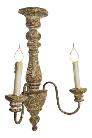 Transitional 2-light Gold Distressed Wall Sconce