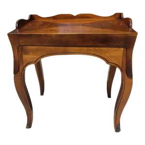 Rococo Style Cherry Brass Mounted Side Table With Removable Tray Top
