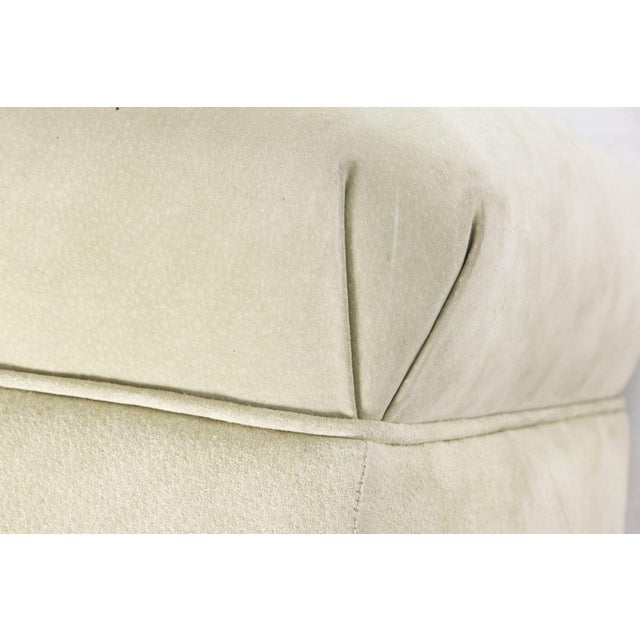 Suede & Ox Horn Ottoman For Sale - Image 4 of 9