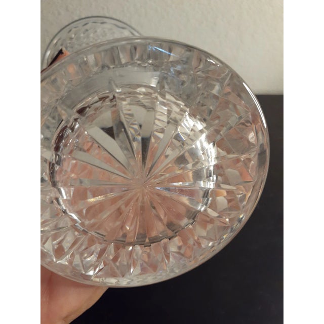 This is an Etched Waterford Lismore Diamond Cut Crystal 8" Clear Vase Retails $225 Procured at auction BOX 2