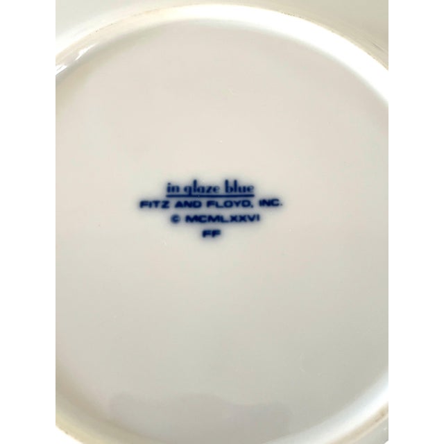 Fitz and Floyd Blue and White Arabesque Salad Plates - Set of 8 For Sale - Image 10 of 10