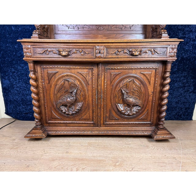 Renaissance Style Hunting Lodge Sideboard in Oak, 1850s For Sale - Image 6 of 14