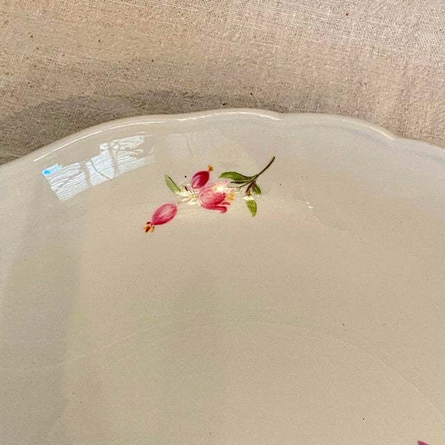 Meissen Porcelain Meissen Bowl Hand-Painted “Scattered Flowers” 9.5 Inch For Sale - Image 4 of 8