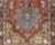 Antique Persian Heriz Runner With Geometric Medallion Design in Red, Olive, Blue 3'2"x11'7" For Sale - Image 10 of 11