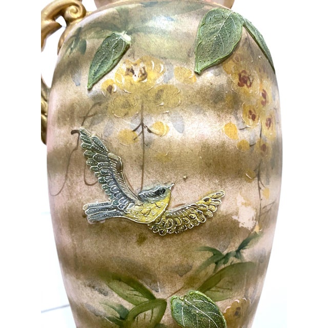 Pink Antique 19th Century Japan Moriage Vase For Sale - Image 8 of 12