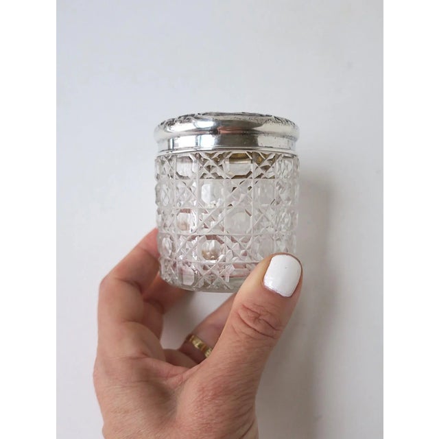Antique English Sterling Silver Vanity or Bathroom Jar Box, Circa 19th-Century For Sale - Image 9 of 13
